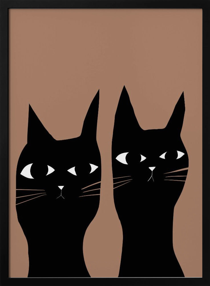 Two black cats | Poster