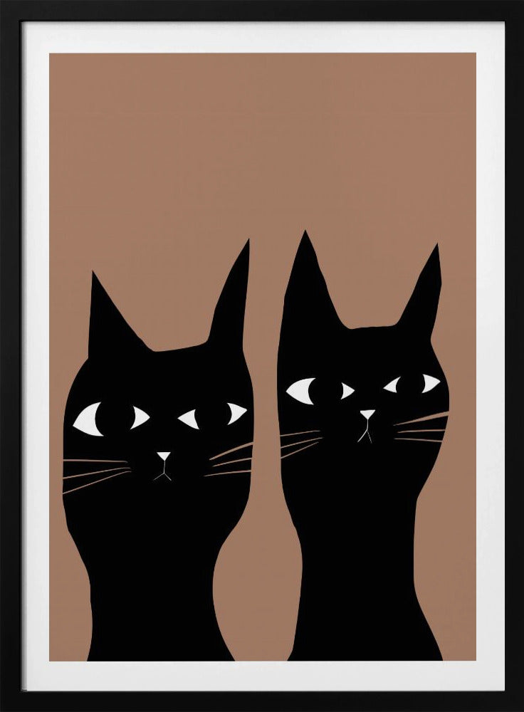 Two black cats | Poster