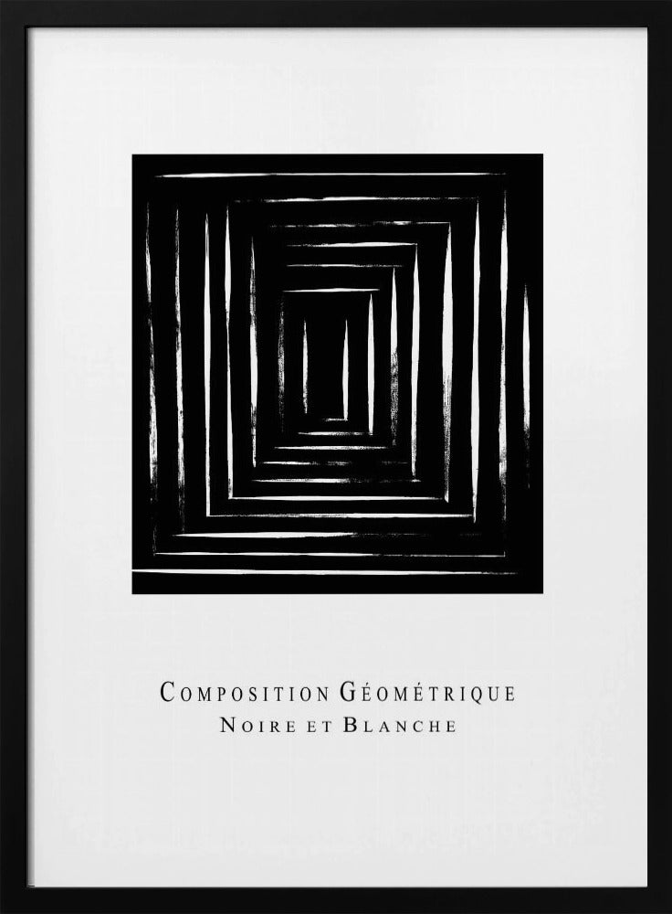 Composition Géométrique Noire et Blanche | Poster