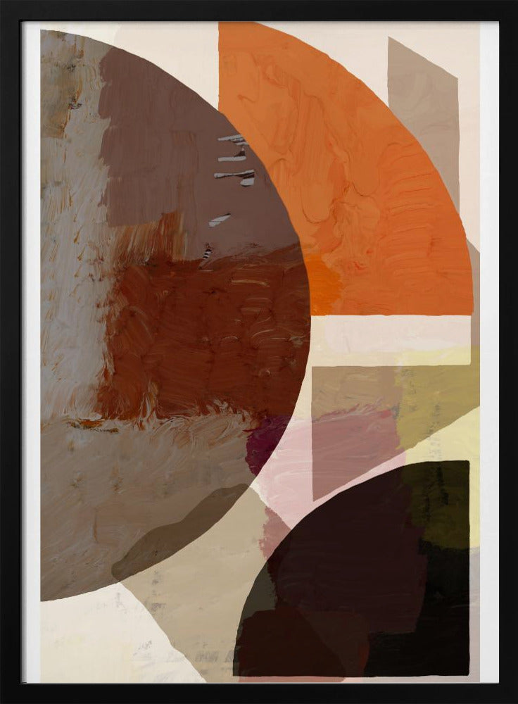 Bold Geometric Shapes And Earthy Tones | Poster