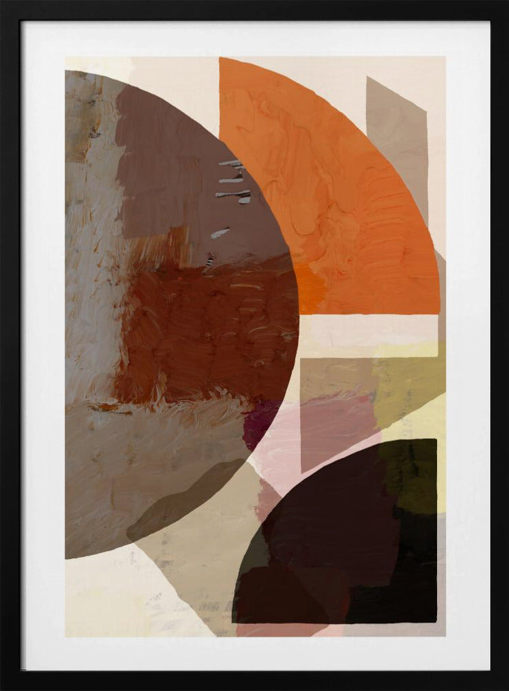 Bold Geometric Shapes And Earthy Tones | Poster