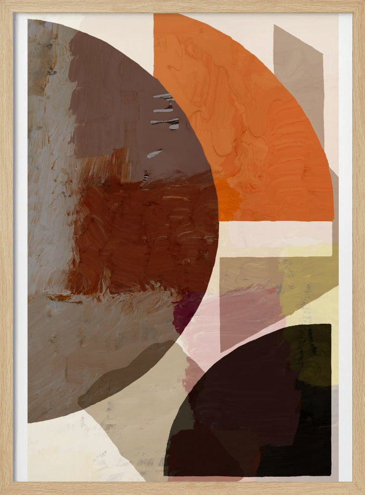 Bold Geometric Shapes And Earthy Tones | Poster