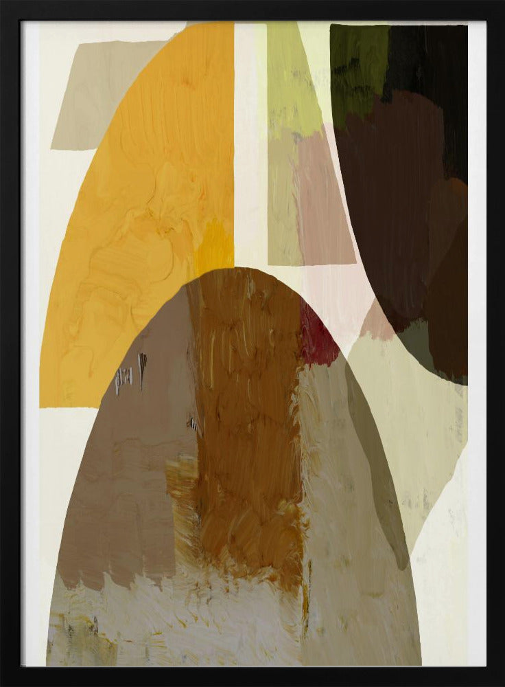 Bold Geometric Shapes In Earthy Tones | Poster