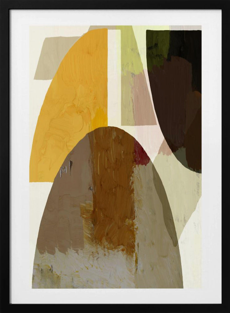 Bold Geometric Shapes In Earthy Tones | Poster
