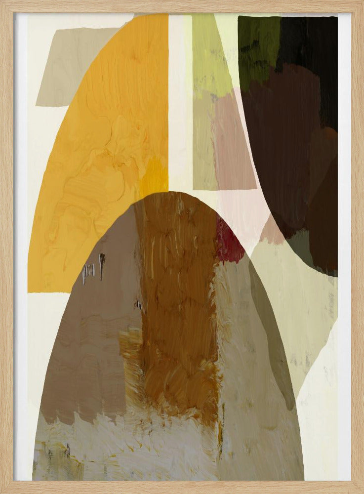 Bold Geometric Shapes In Earthy Tones | Poster