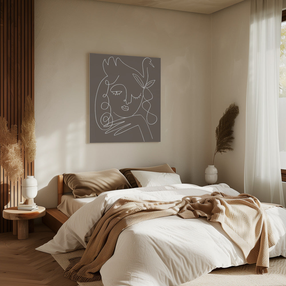 The Swan Brown | Canvas