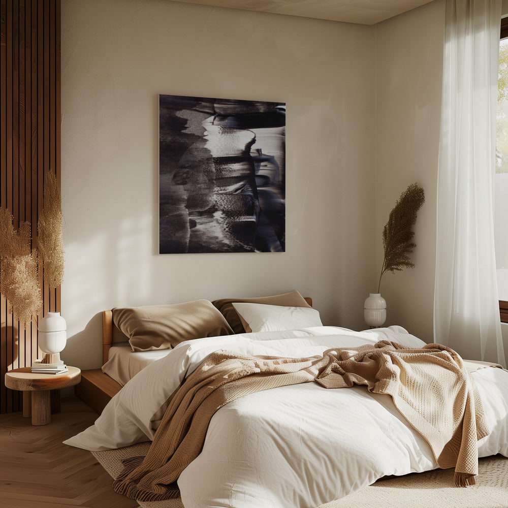 Monochrome Textures And Fluid Brushstrokes | Canvas
