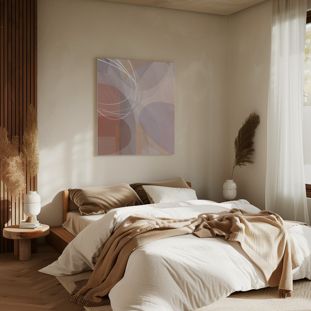 Plum Shapes 1 | Canvas