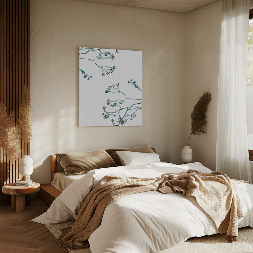 Delicate Blue Flowers 1 | Canvas