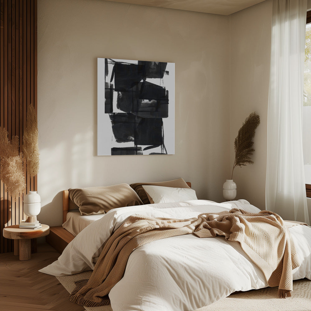 Black and White Abstract Composition No.8 | Canvas