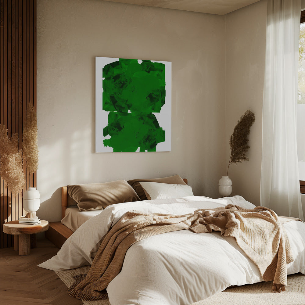 Green and Black Abstract Composition No.2 | Canvas