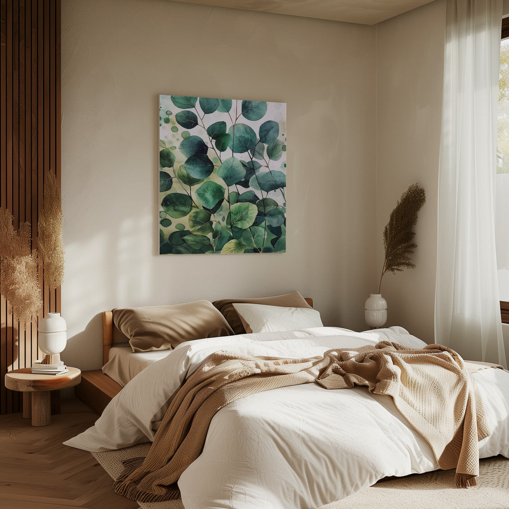 Nature Flowers and Leaves Watercolor Art (9) | Canvas