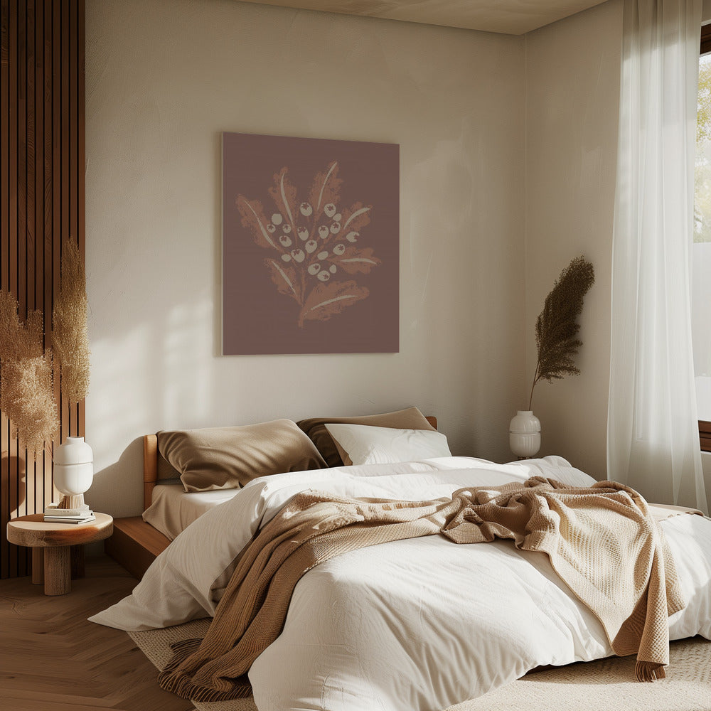 Textured Mocha Foliage | Canvas