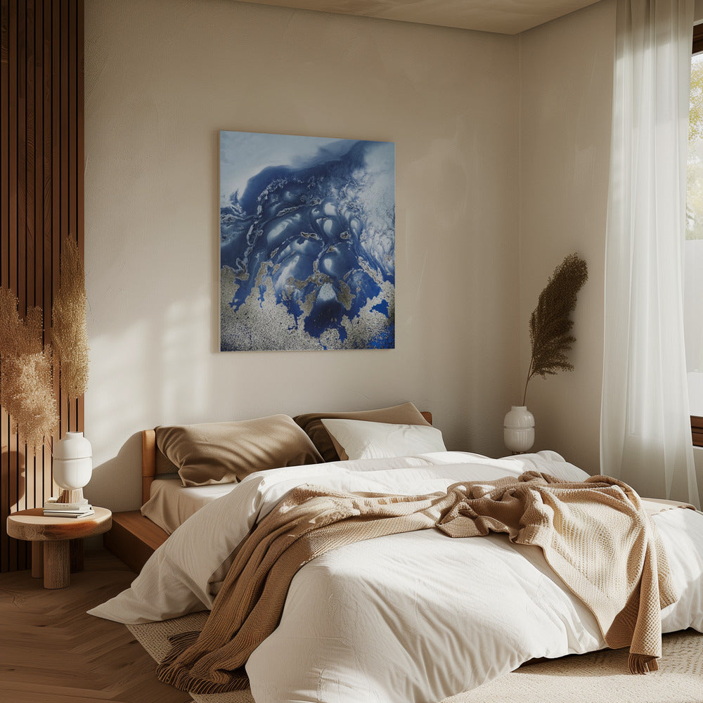 Soothing -&quot; Ocean Wave Waltz  1&quot; - Watercolor waves | Canvas