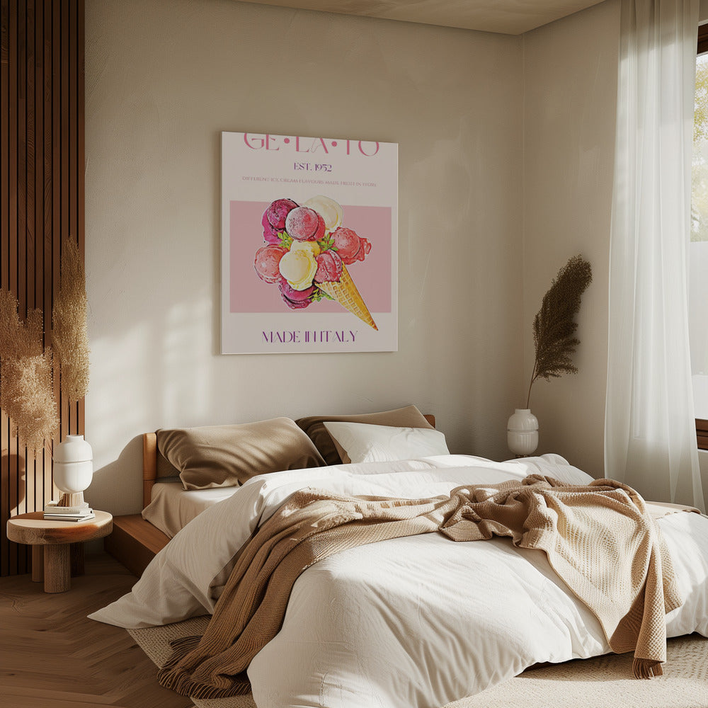 Vintage Style Gelato Poster | Canvas
