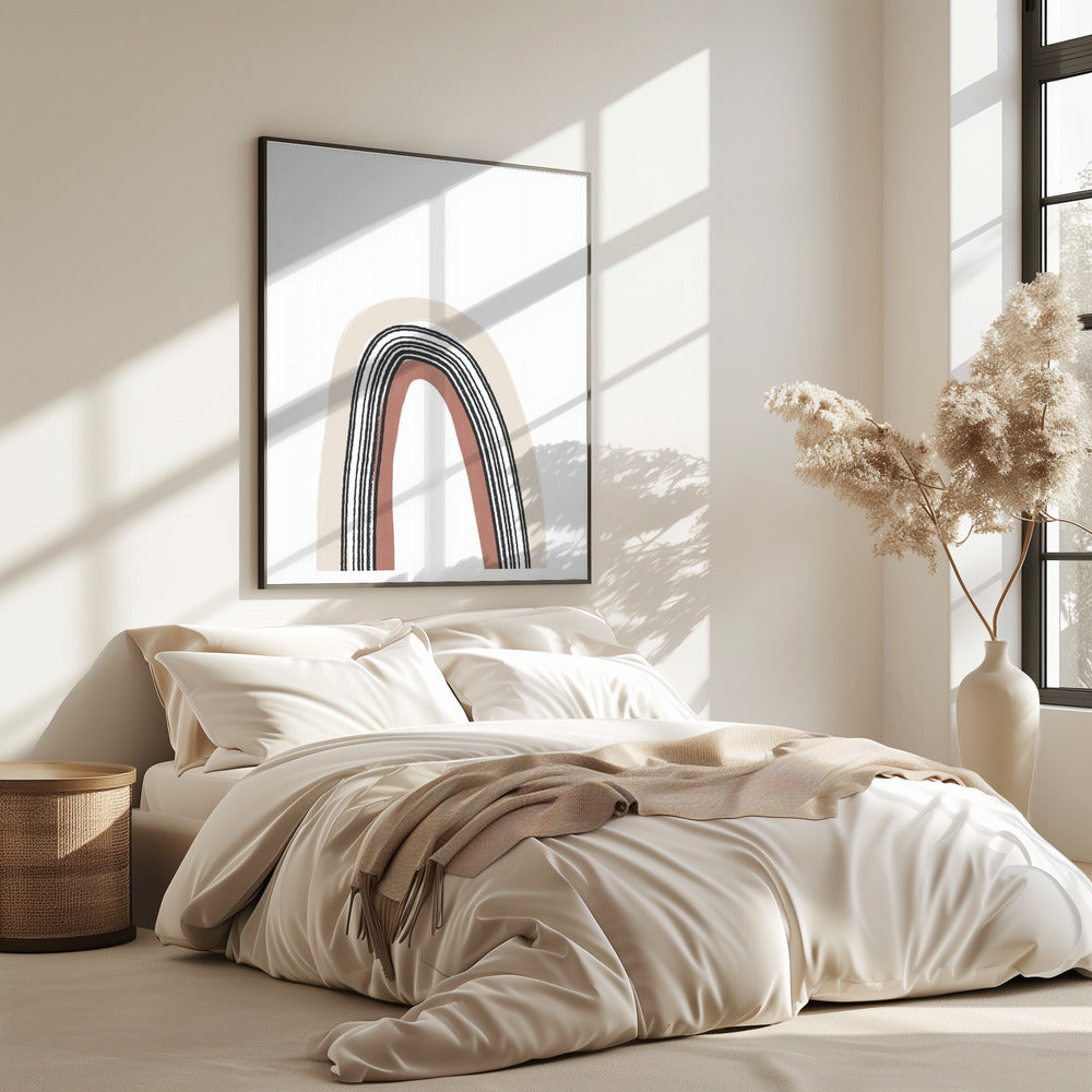 Simple Arch With Black Lines | Poster