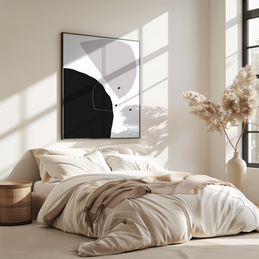 Bold Black and Gray Shapes | Poster