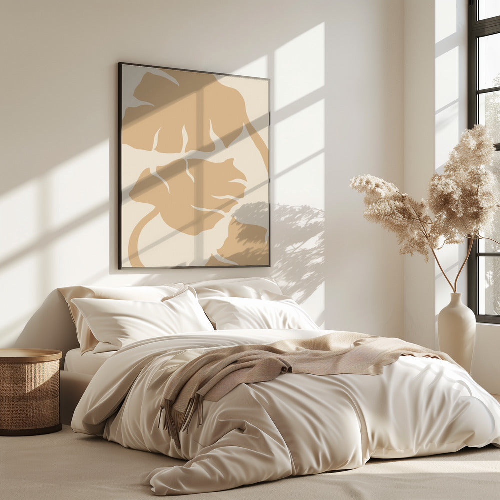 Monstera Soft orange | Poster