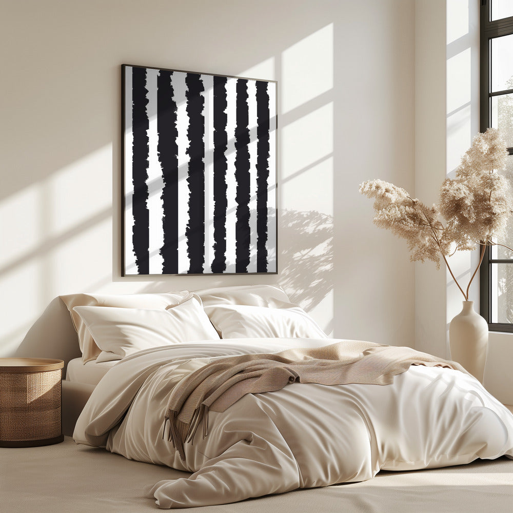 Vertical Stripes With Jagged Edges | Poster