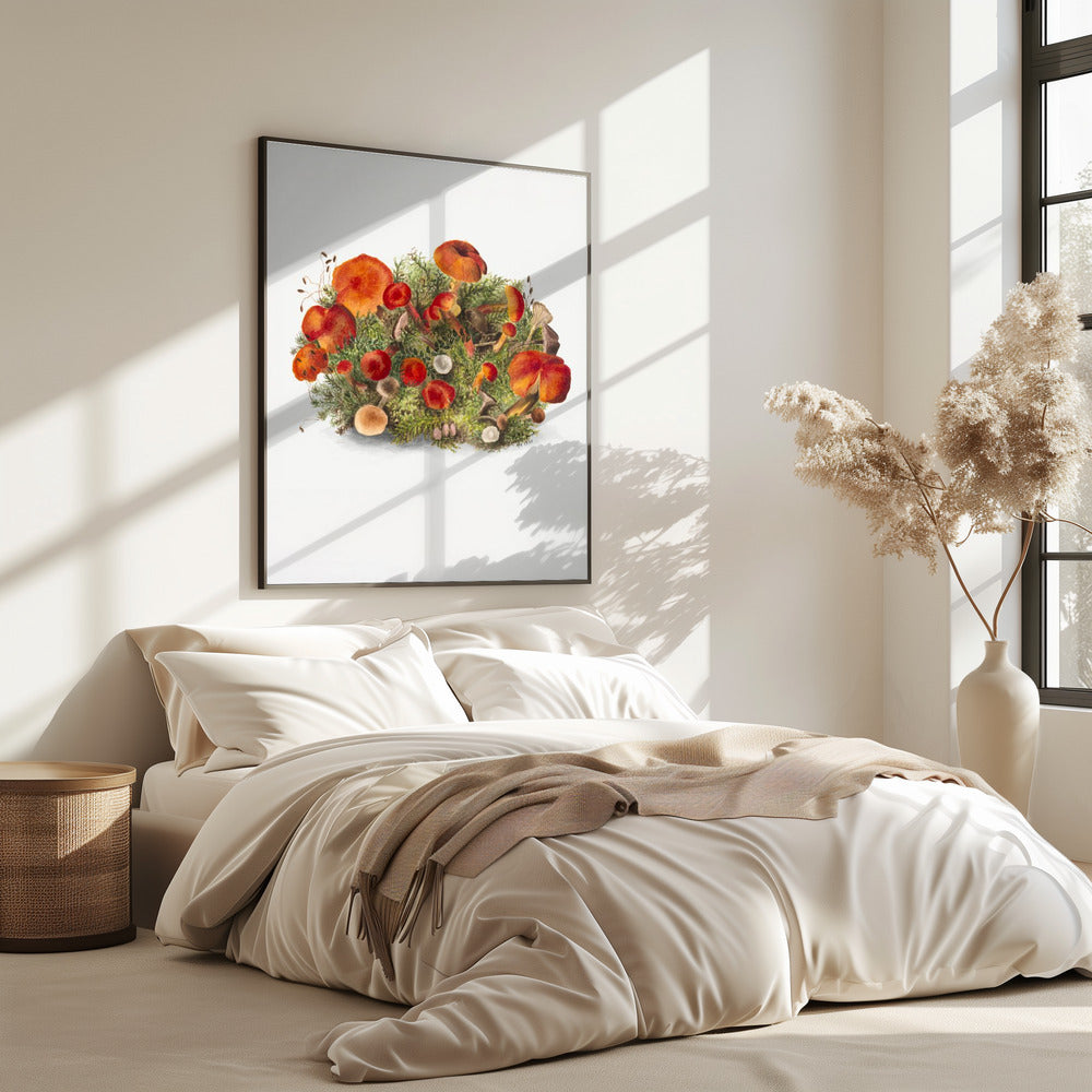 Study of Mushrooms (1880) Portrait Mode | Poster