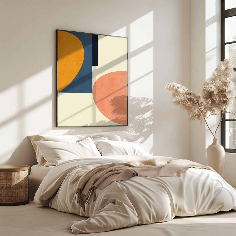 Rainbow Plus Shapes  Blue Mustard1 | Poster