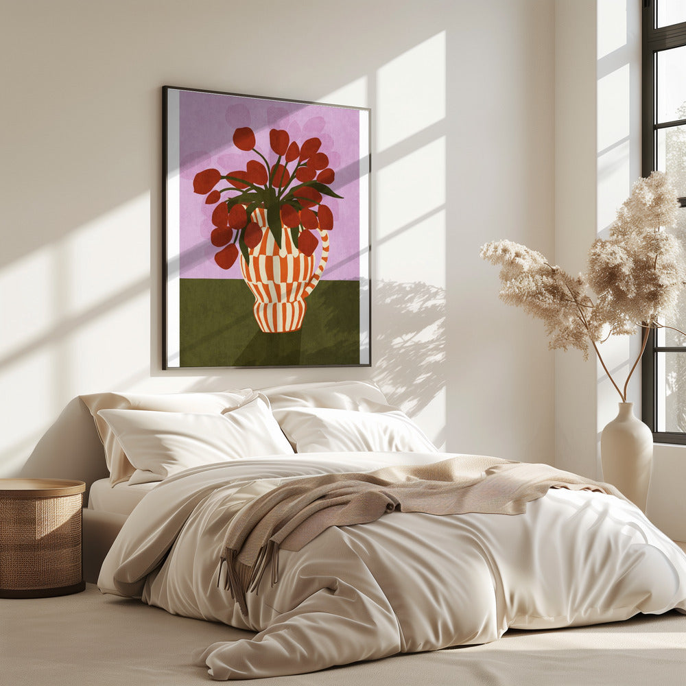 Bold Tulips in Vase | Poster