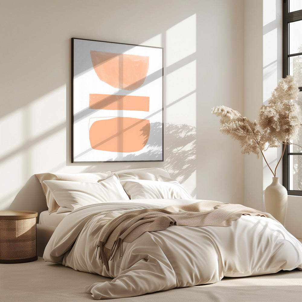 Peach Abstract Shapes | Poster