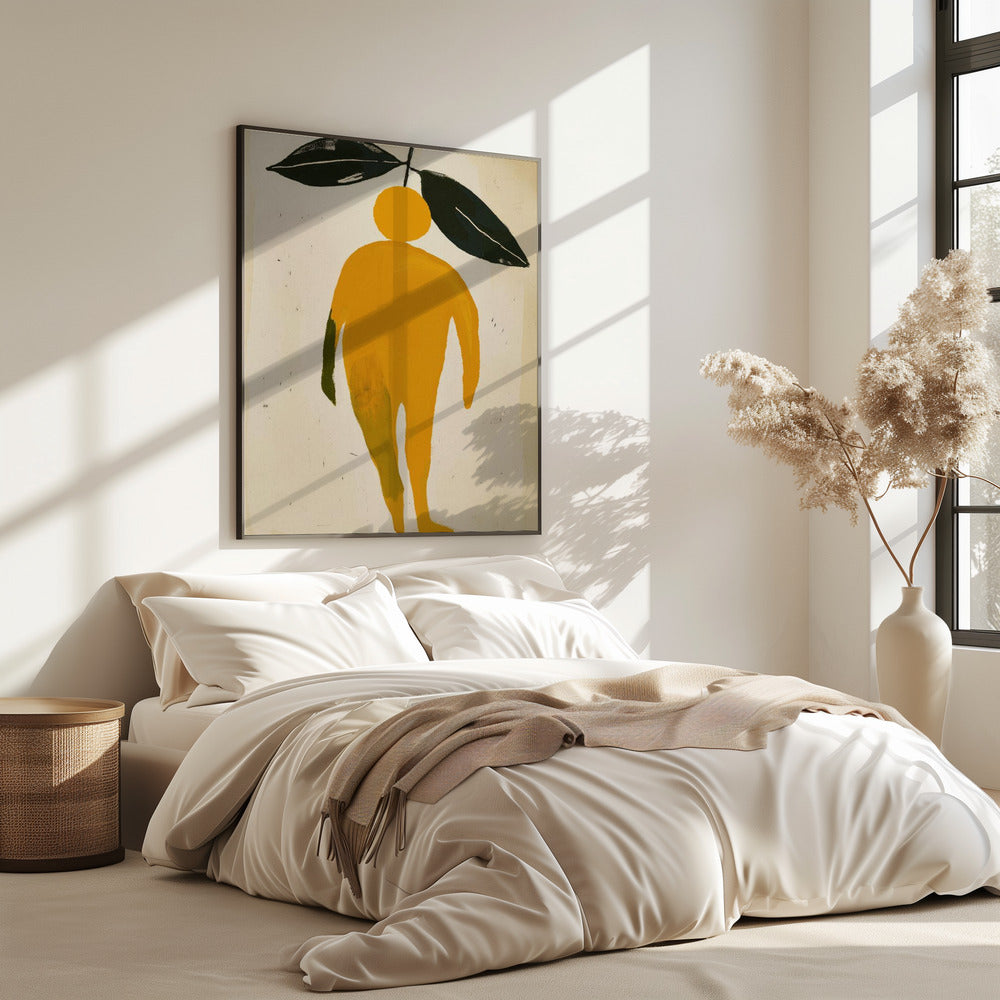 Orange Leaf Figure | Poster