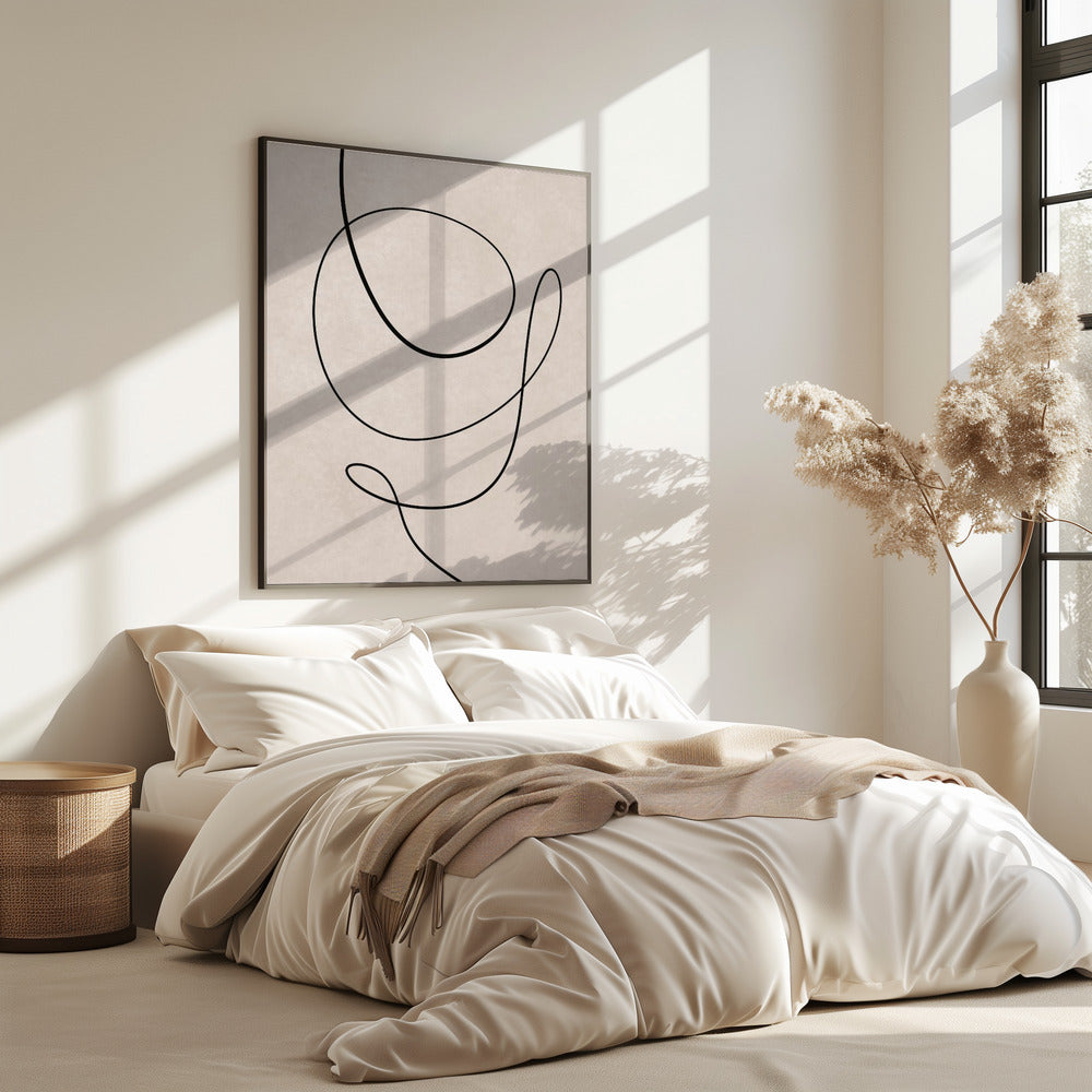 Minimal Line Art Abstract Drawing 01 | Poster