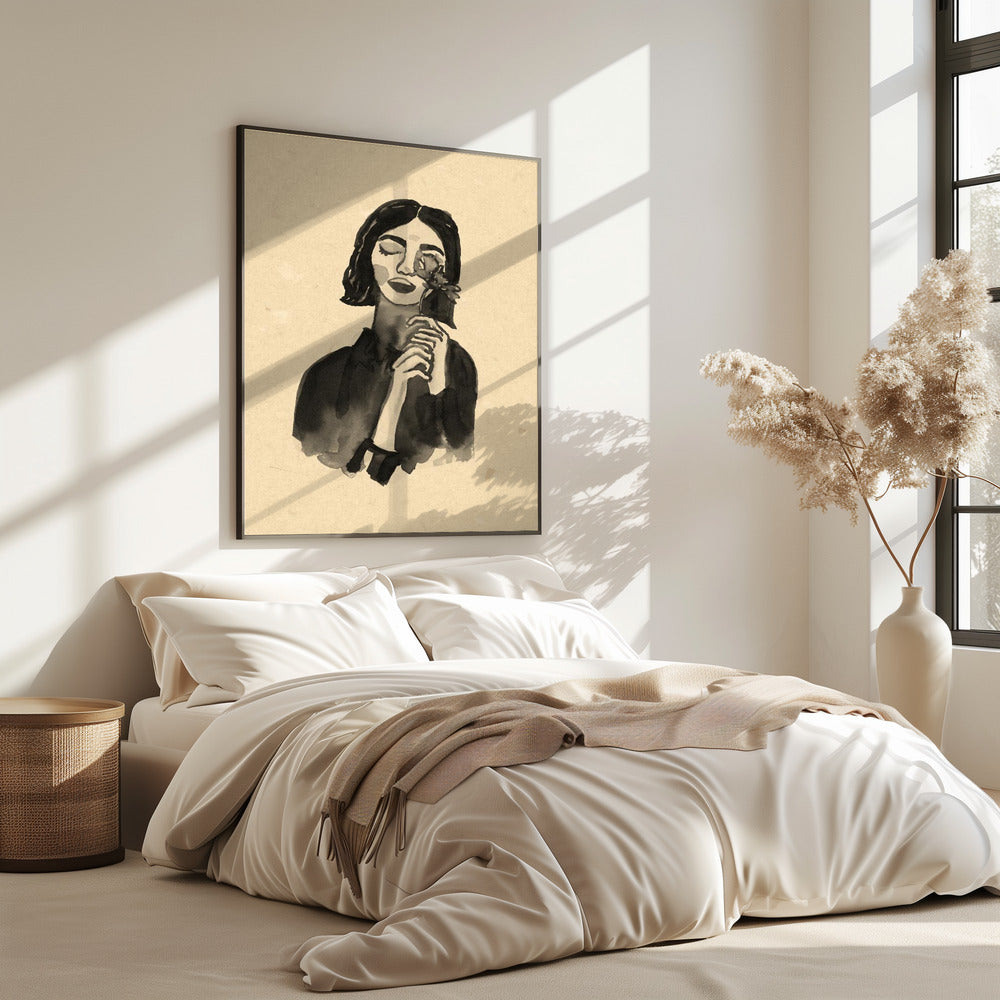Girl With Flower | Poster