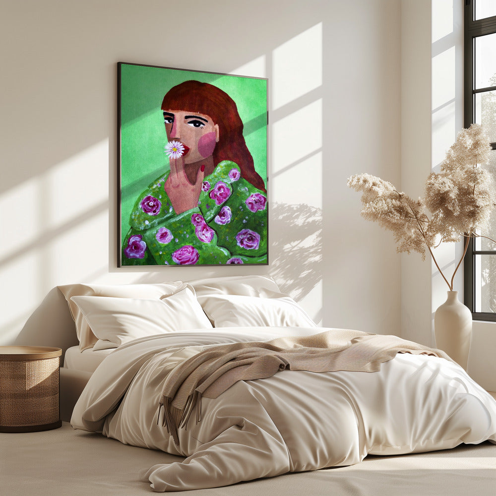 Woman Smoking a Flower | Poster