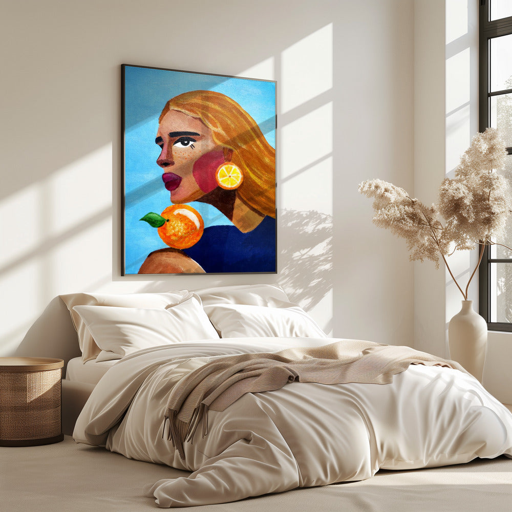 Woman With Orange | Poster