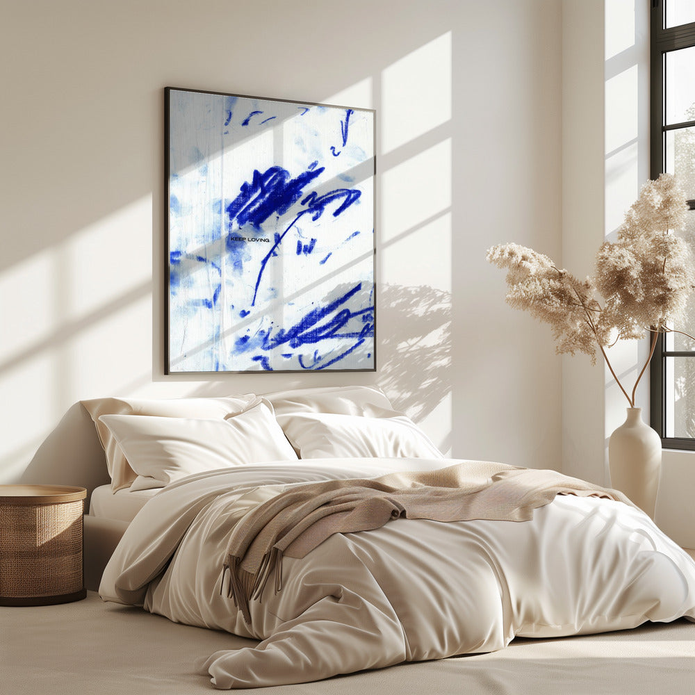 Blue Whispers With Keep Loving | Poster