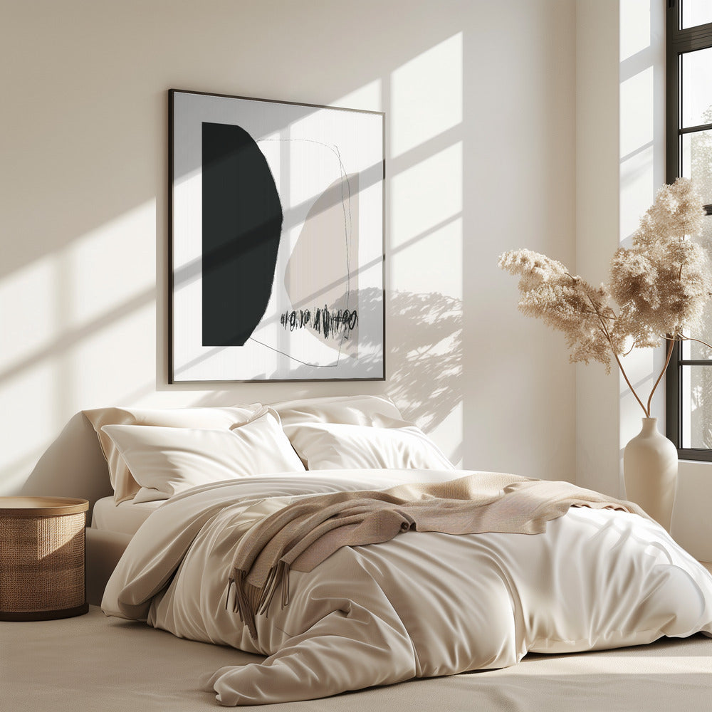 Organic Shapes And Lines In Neutral Tones | Poster