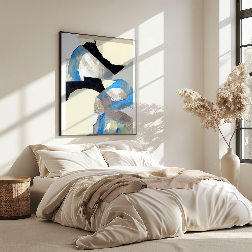 Blue Neutral Beige Black 1 | Poster