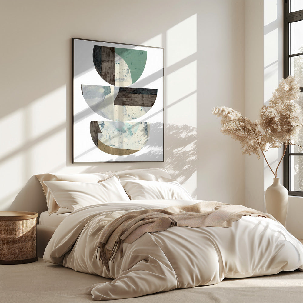 Blue Semi Circles 1 | Poster