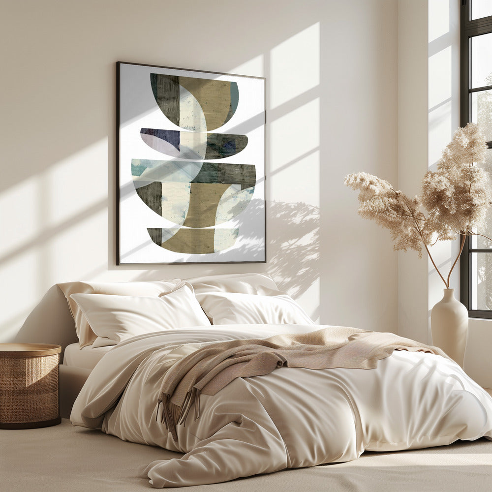 Blue Semi Circles III | Poster