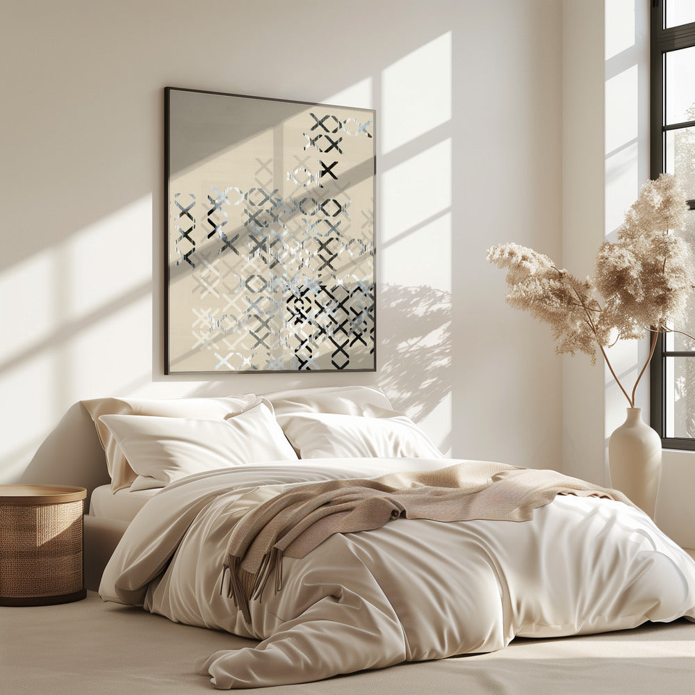 Minimal X Black and White Composition 3 | Poster