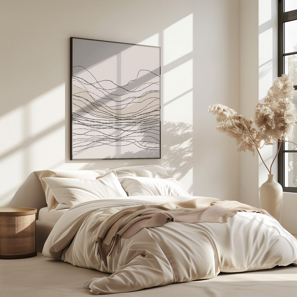 Serene Line Waves | Poster