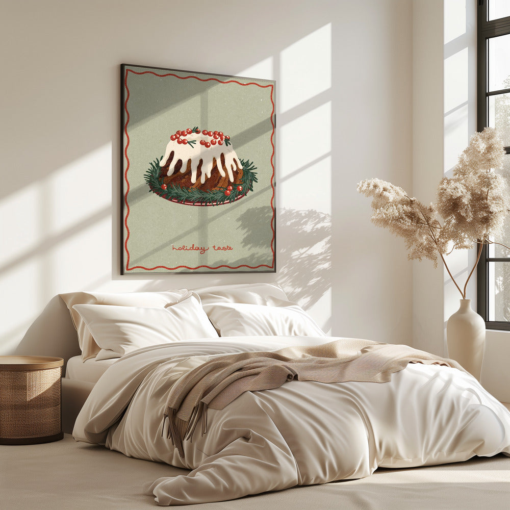 Christmas cake. Holiday Taste | Poster