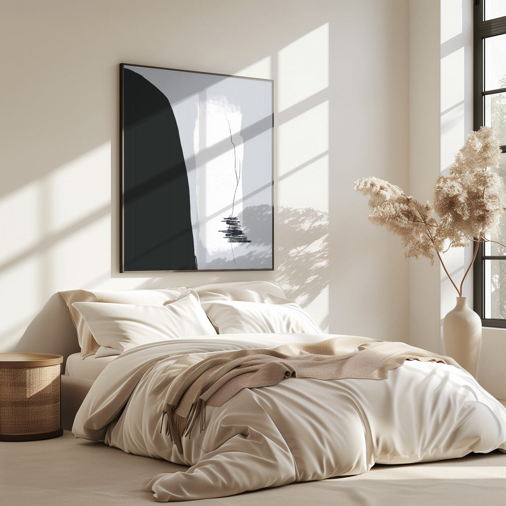 Black Shape Against A Light Background | Poster