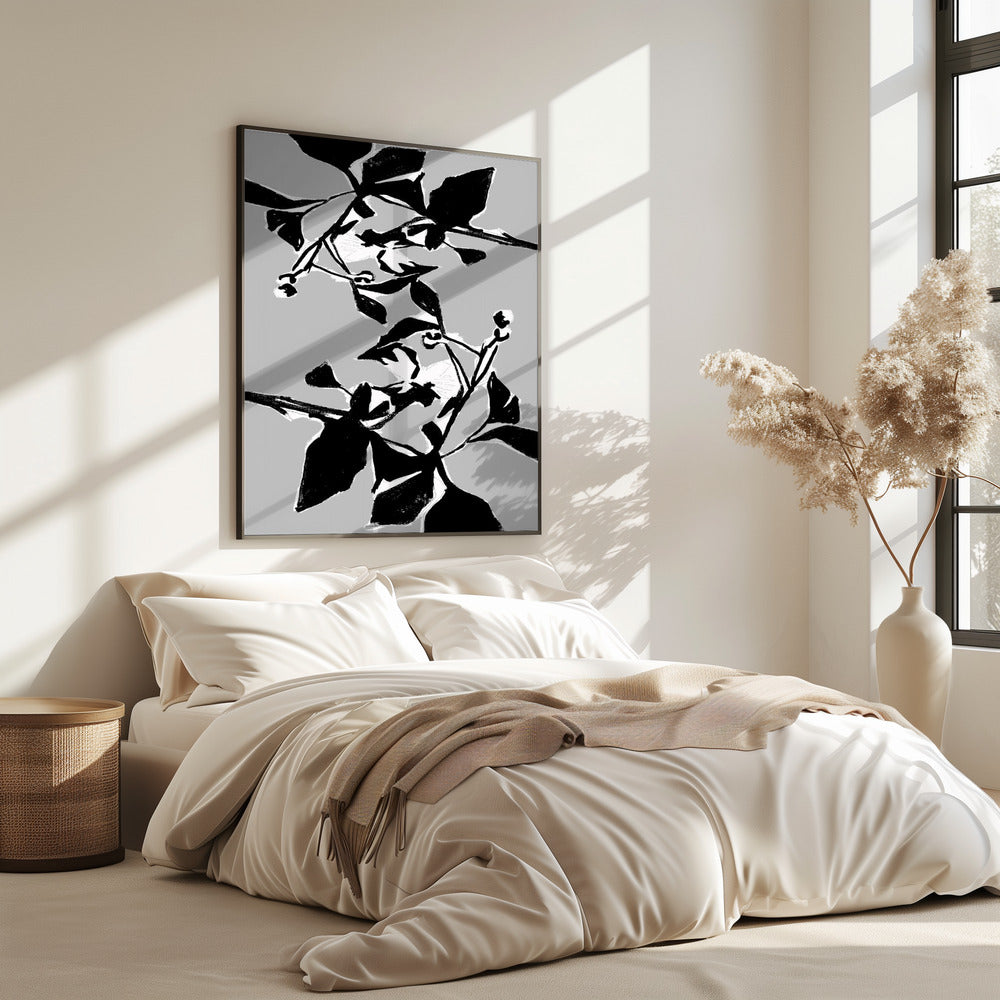 Black Floral Silhouette 1 | Poster