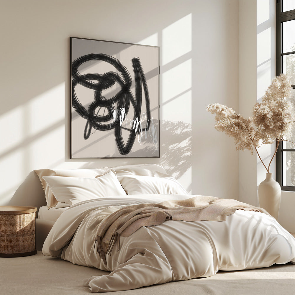 Sweeping Black and White Lines | Poster