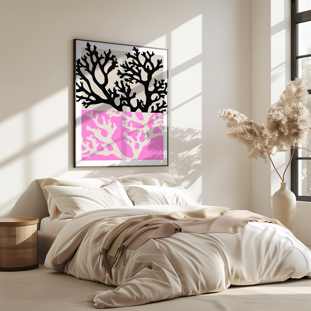 Dual Coral Silhouettes | Poster