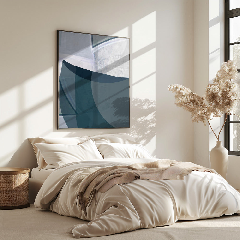 Encore Blue Abstract Print | Poster