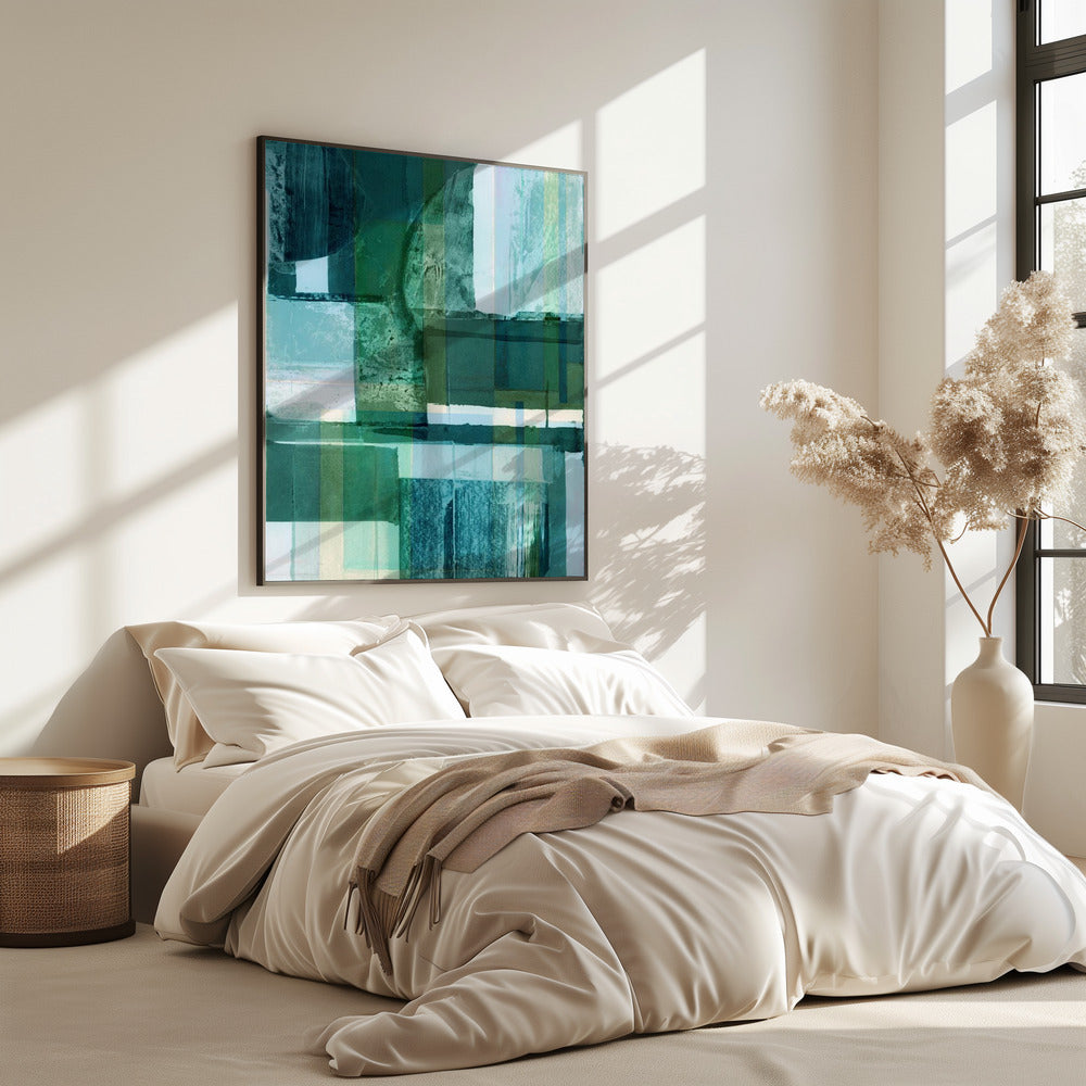 Abstract Shades of Blue and Neutral 2 | Poster