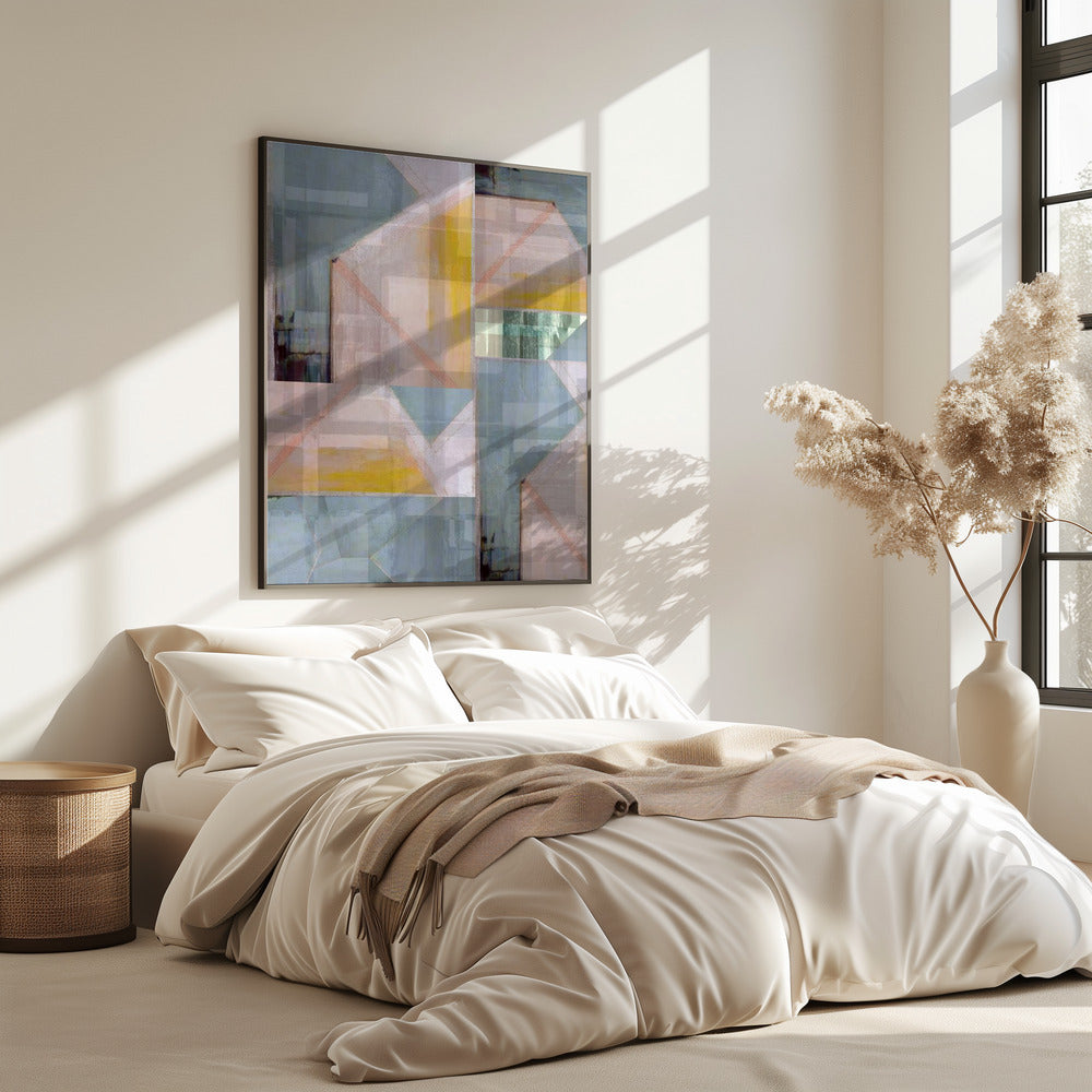 Abstract Shades of Blue and Neutral 3 | Poster