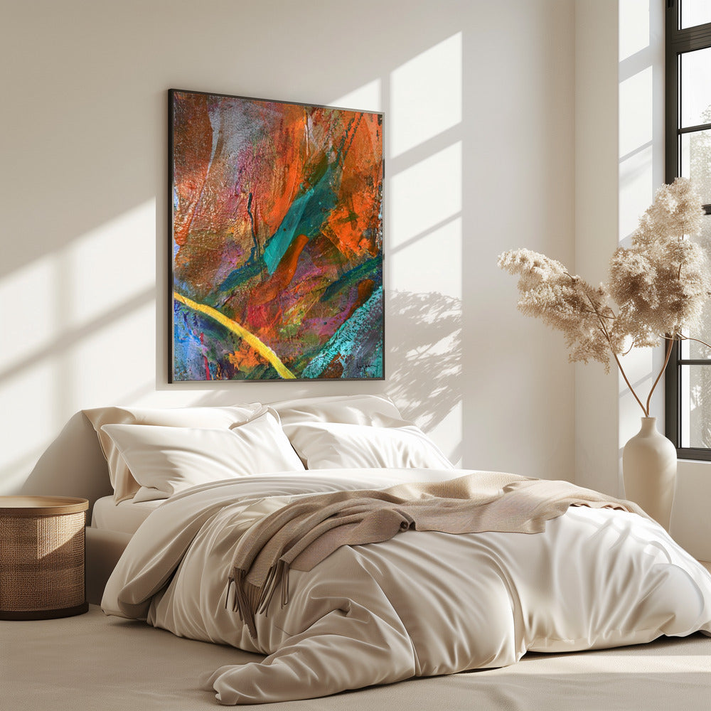 Vibrant expressionist orange | Poster