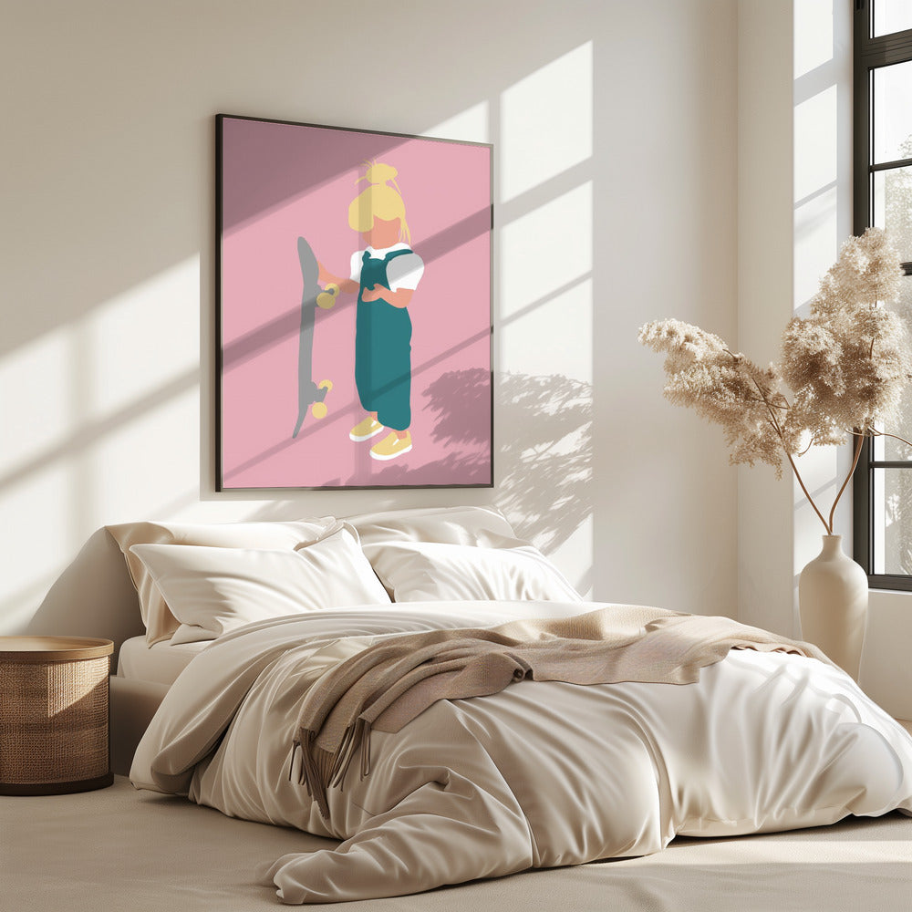 Juno - Skateboard Girl Silhouette | Poster