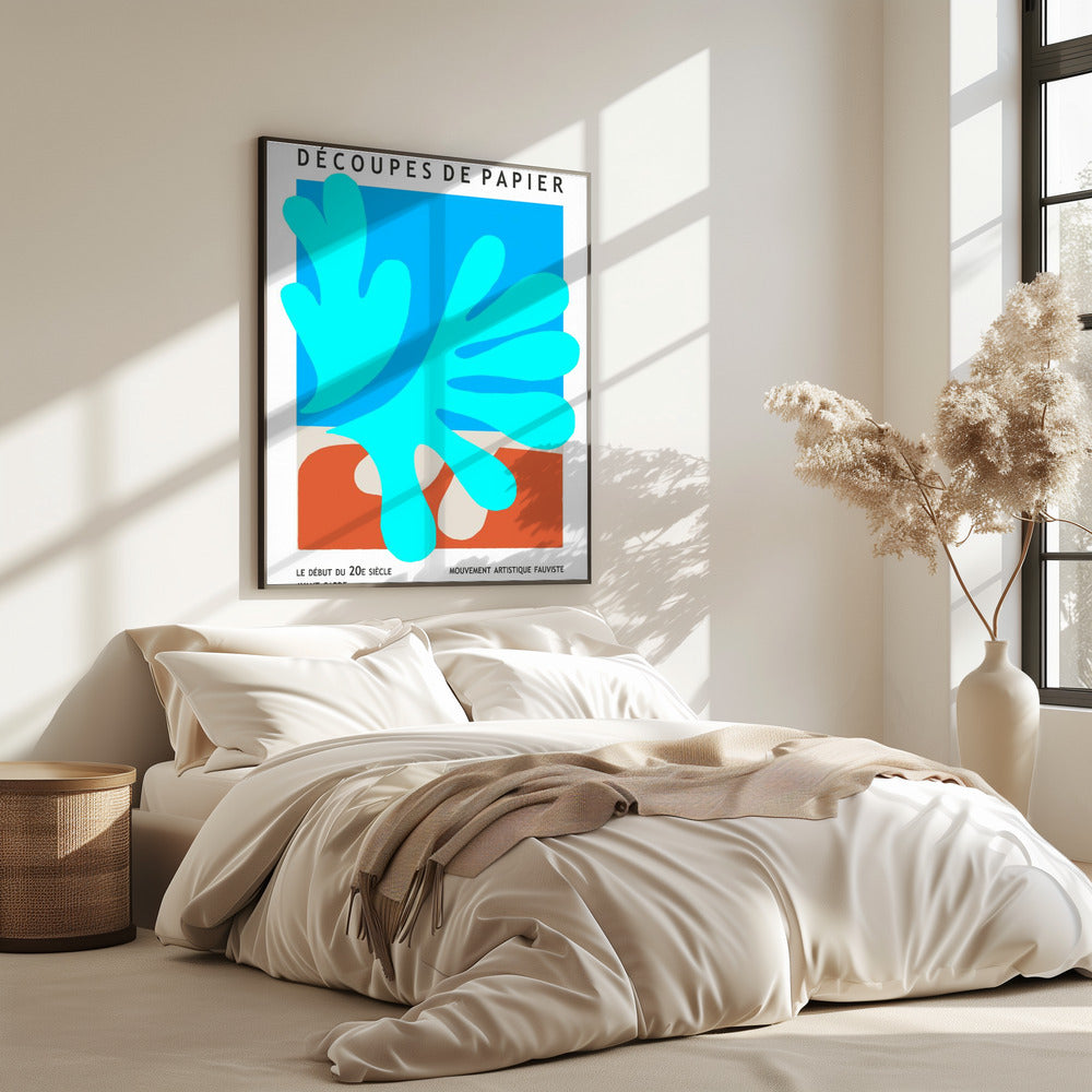 Organic Shapes And Vibrant Blue Hues | Poster